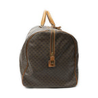 Celine Vintage Large Travel Boston Brown Macadam Canvas Shoulder — view 4