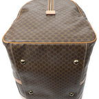 Celine Vintage Large Travel Boston Brown Macadam Canvas Shoulder — view 7