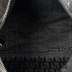 Fendi Mini Pochette Dark Brown Black Zucchino Canvas Pouch — view 9