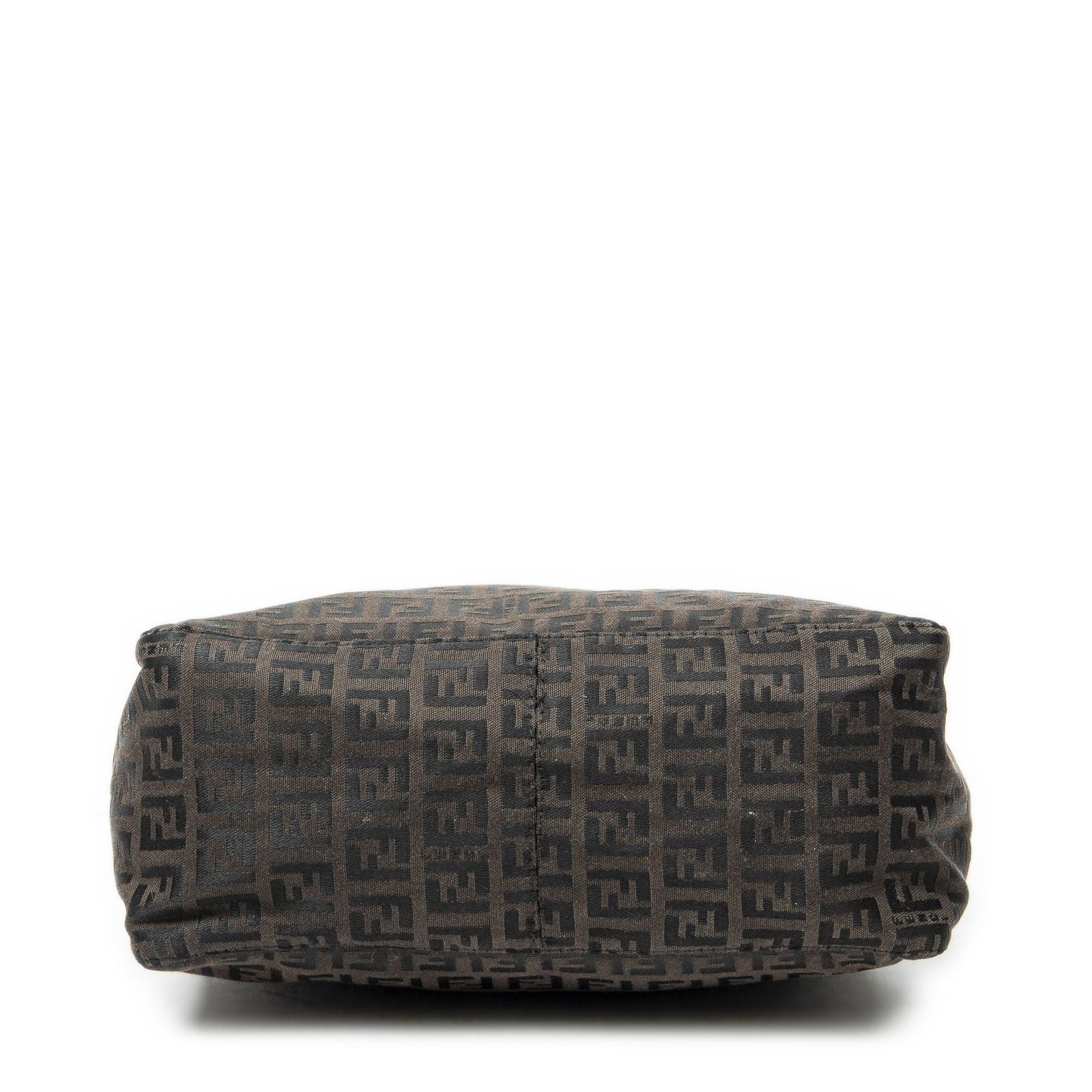 Fendi Mini Pochette Dark Brown Black Zucchino Canvas Pouch — view 6