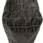 Fendi Mini Pochette Dark Brown Black Zucchino Canvas Pouch — view 8