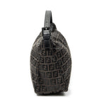 Fendi Mini Pochette Dark Brown Black Zucchino Canvas Pouch — view 4
