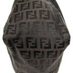 Fendi Mini Pochette Dark Brown Black Zucchino Canvas Pouch — view 7