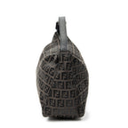 Fendi Mini Pochette Dark Brown Black Zucchino Canvas Pouch — view 3