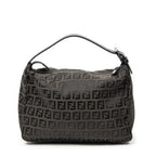 Fendi Mini Pochette Dark Brown Black Zucchino Canvas Pouch — view 5