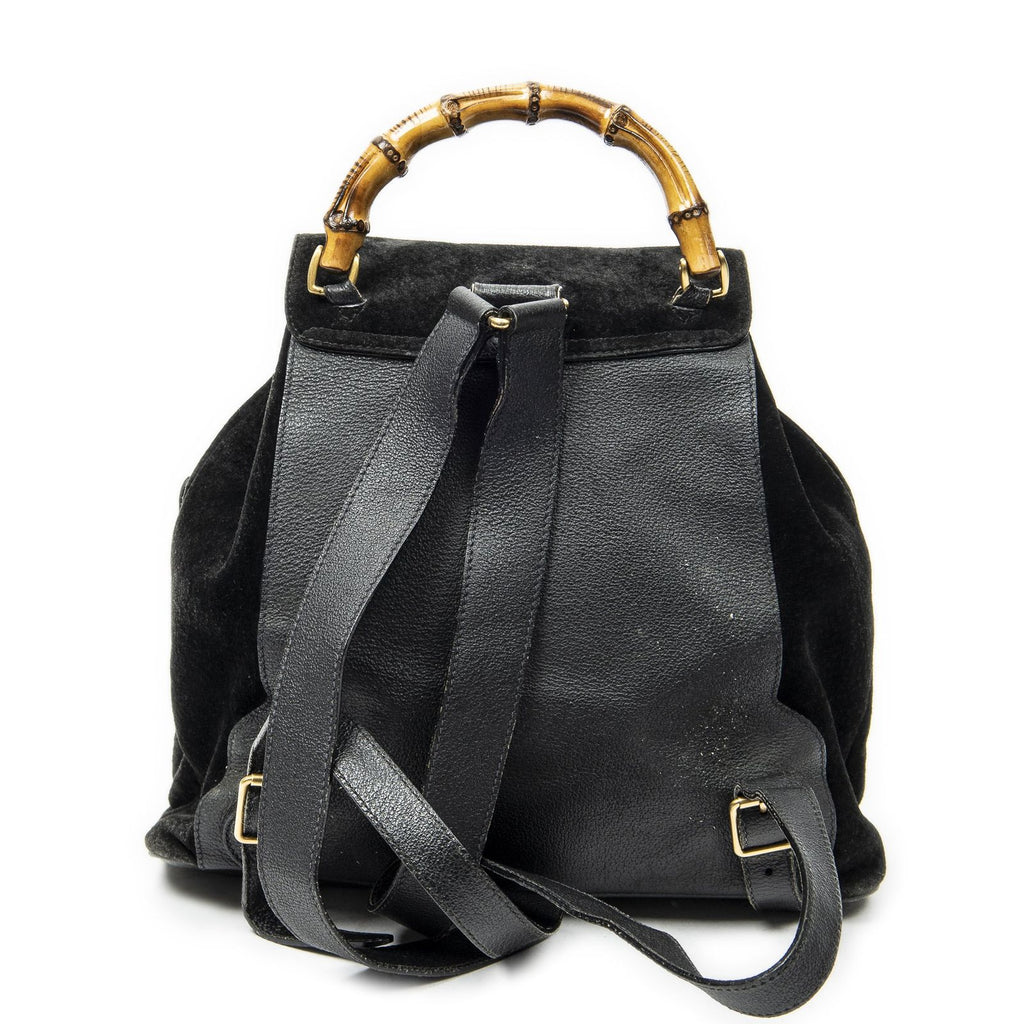 Gucci Rajibanbu Backpack Black Suede Leather — view 5