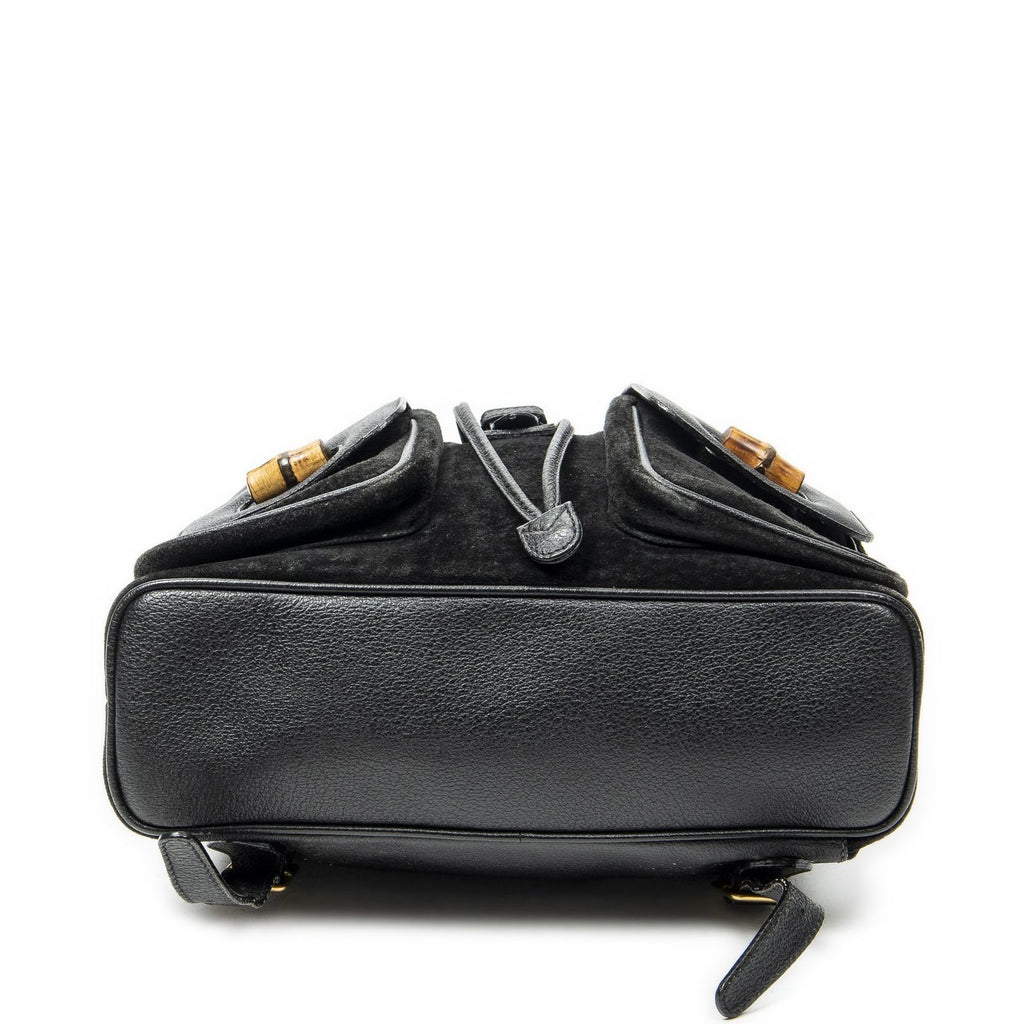 Gucci Rajibanbu Backpack Black Suede Leather — view 6