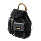 Gucci Rajibanbu Backpack Black Suede Leather — view 2