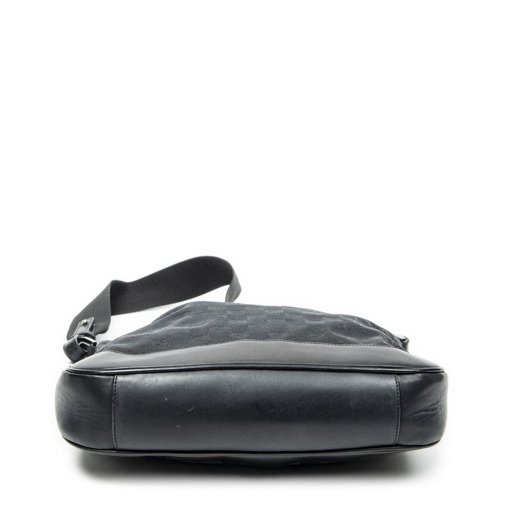 Gucci Pop Bamboo Top Handle Black GG Canvas — view 6
