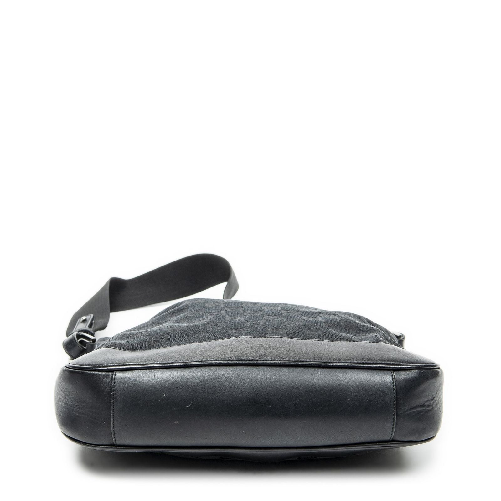 Gucci Pop Bamboo Top Handle Black GG Canvas — view 6