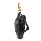 Gucci Pop Bamboo Top Handle Black GG Canvas — view 3