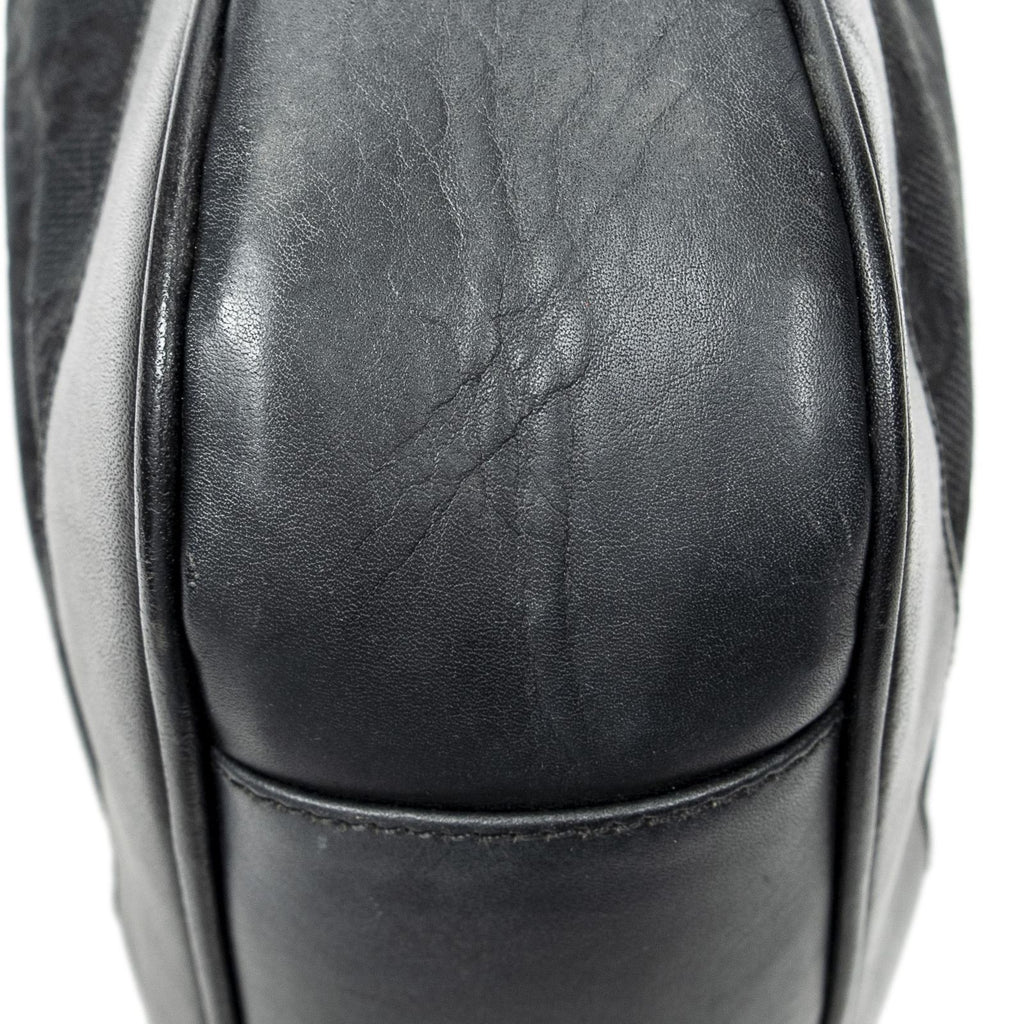 Gucci Pop Bamboo Top Handle Black GG Canvas — view 8