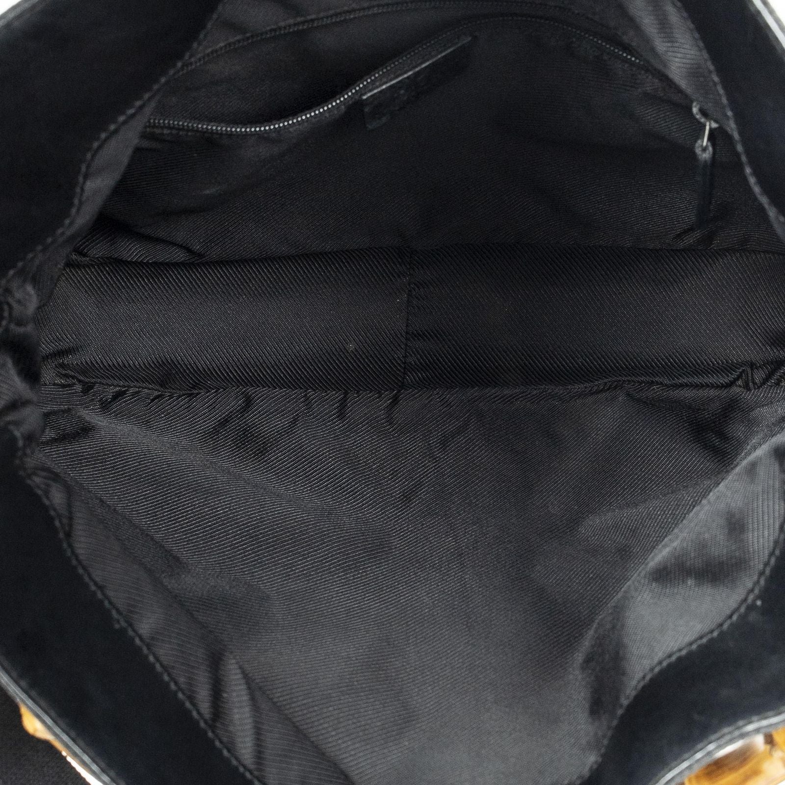 Gucci Pop Bamboo Top Handle Black GG Canvas — view 9