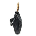Gucci Pop Bamboo Top Handle Black GG Canvas — view 4