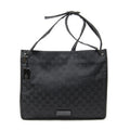 Gucci Medium Flat Messenger Black GG Canvas