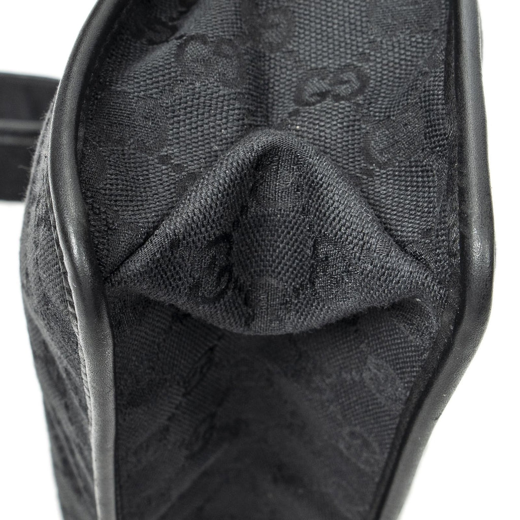 Gucci Medium Flat Messenger Black GG Canvas — view 7