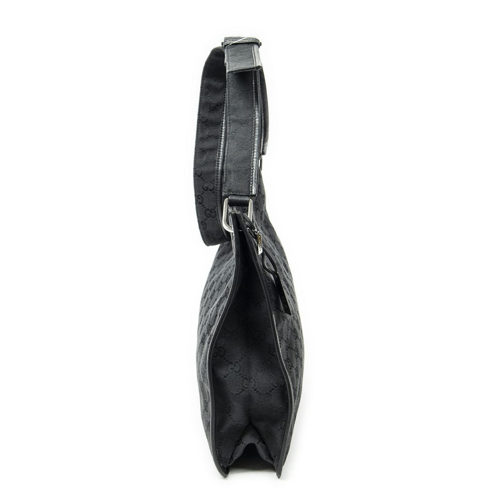 Gucci Medium Flat Messenger Black GG Canvas — view 4