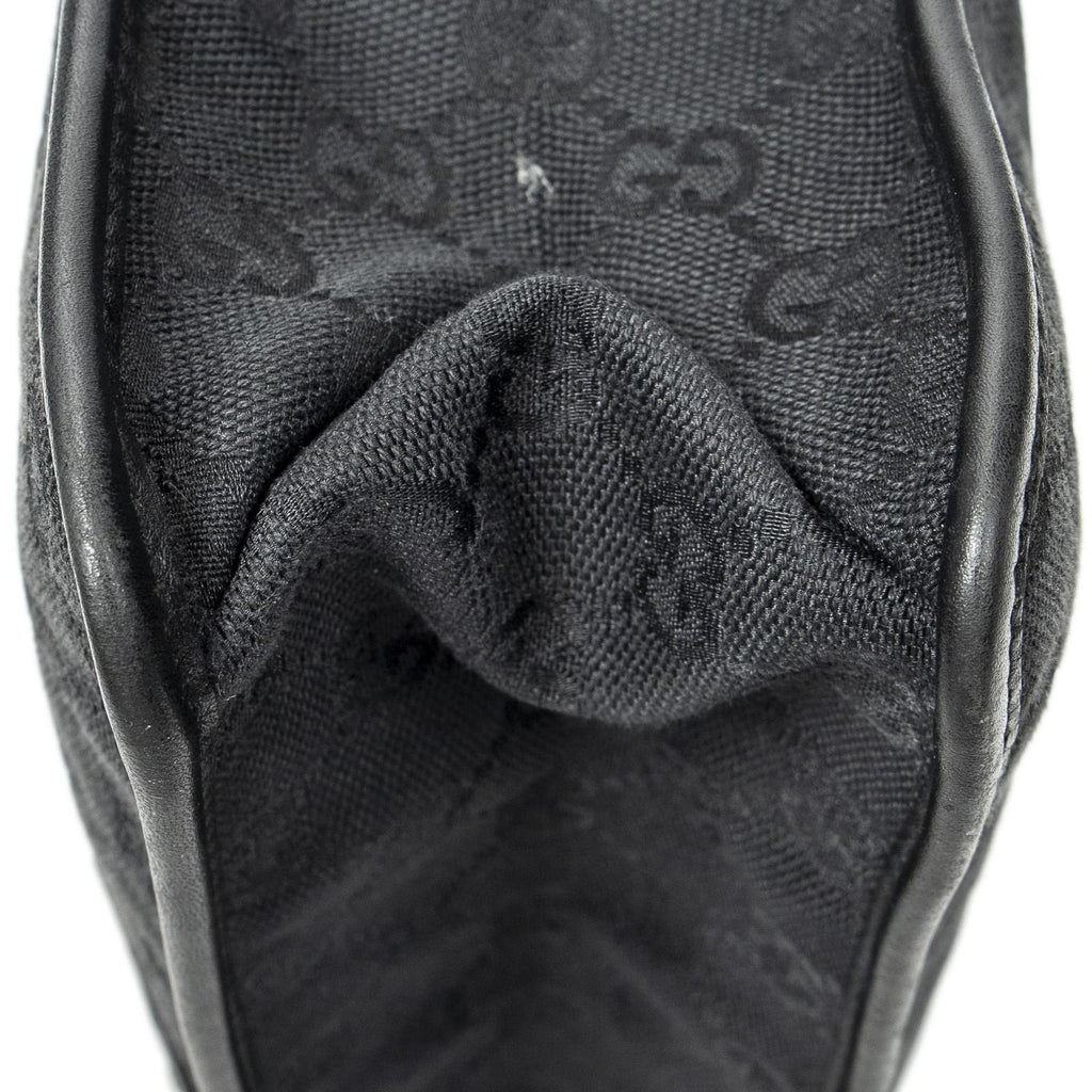 Gucci Medium Flat Messenger Black GG Canvas — view 8