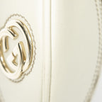 Gucci Medium New Britt Half Moon Crossbody Beige Ivory GG Canvas — view 8