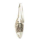 Gucci Medium New Britt Half Moon Crossbody Beige Ivory GG Canvas — view 3
