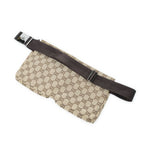 Gucci Waist Pouch Dark Brown Beige GG Canvas — view 2