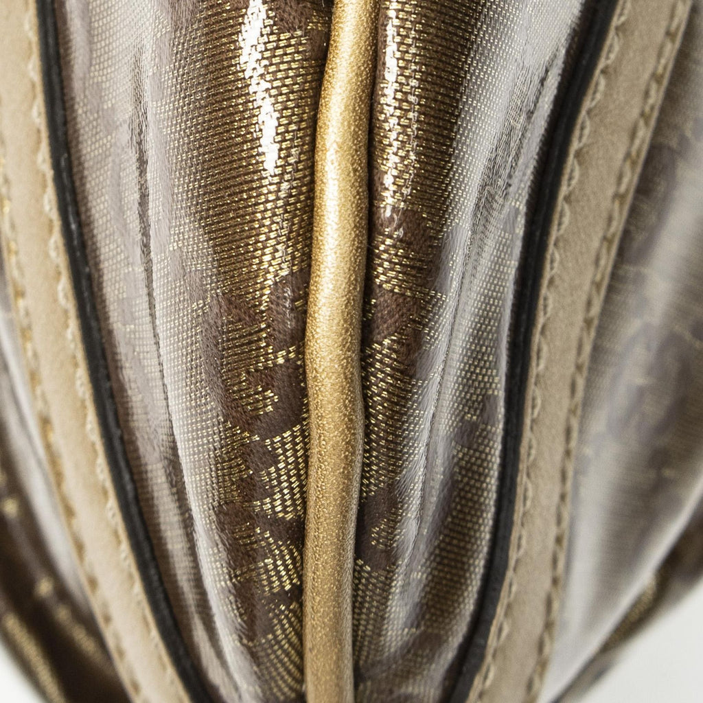 Gucci Abbey Shoulder Bag Gold Crystal Canvas — view 7