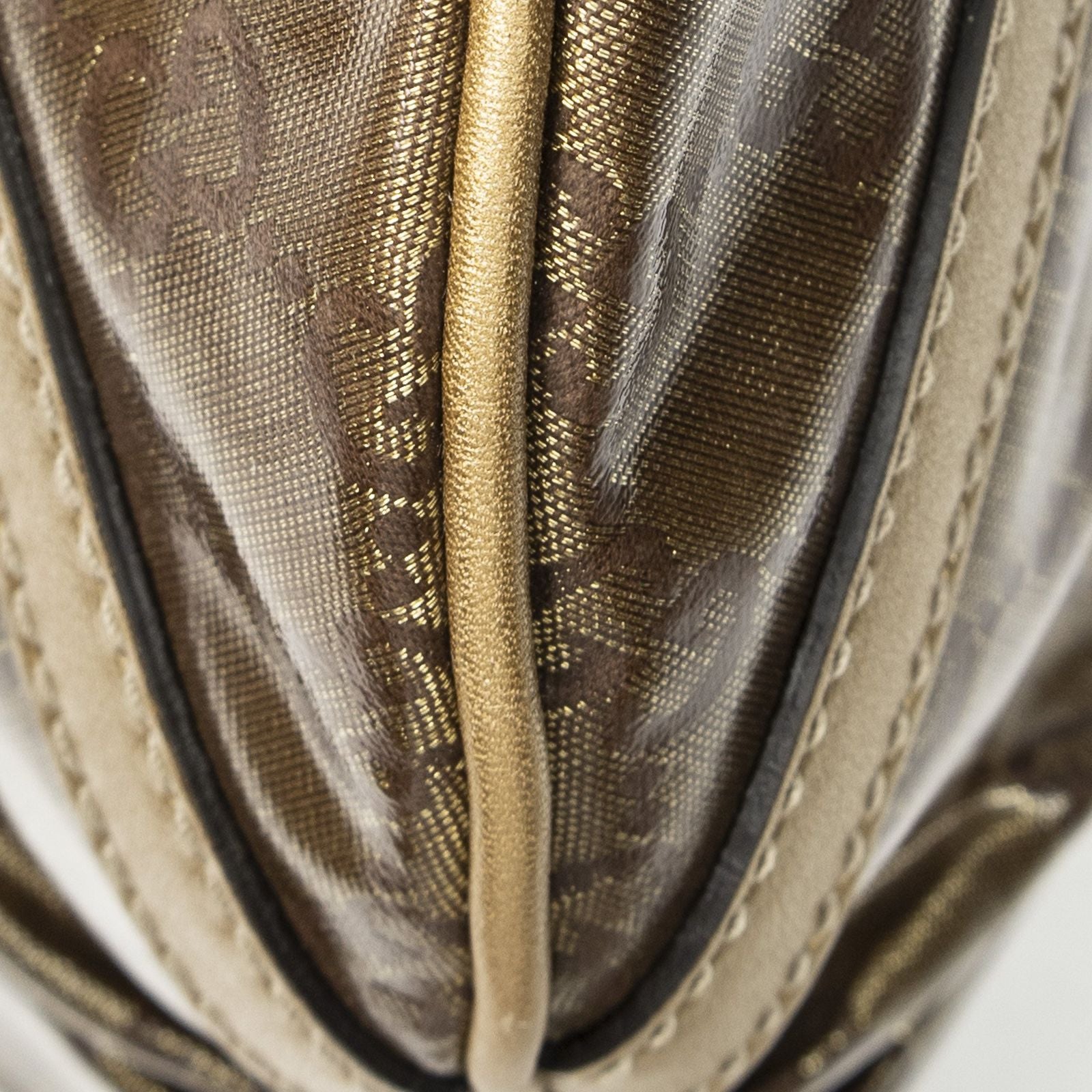 Gucci Abbey Shoulder Bag Gold Crystal Canvas — view 8