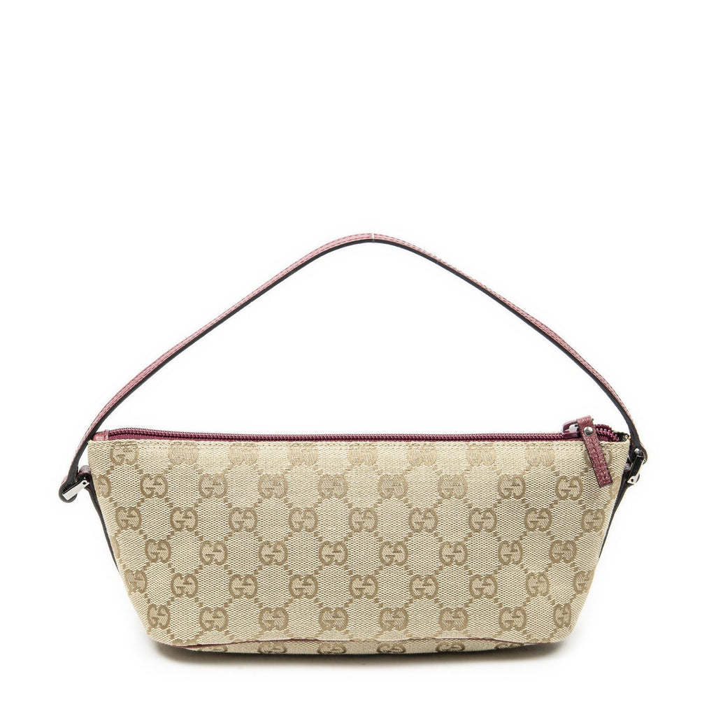Gucci Pouch Beige Fuchsia GG Canvas — view 5