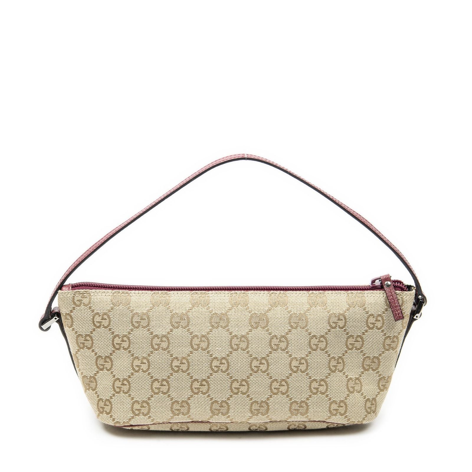 Gucci Pouch Beige Fuchsia GG Canvas — view 5