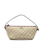 Gucci Pouch Beige Fuchsia GG Canvas