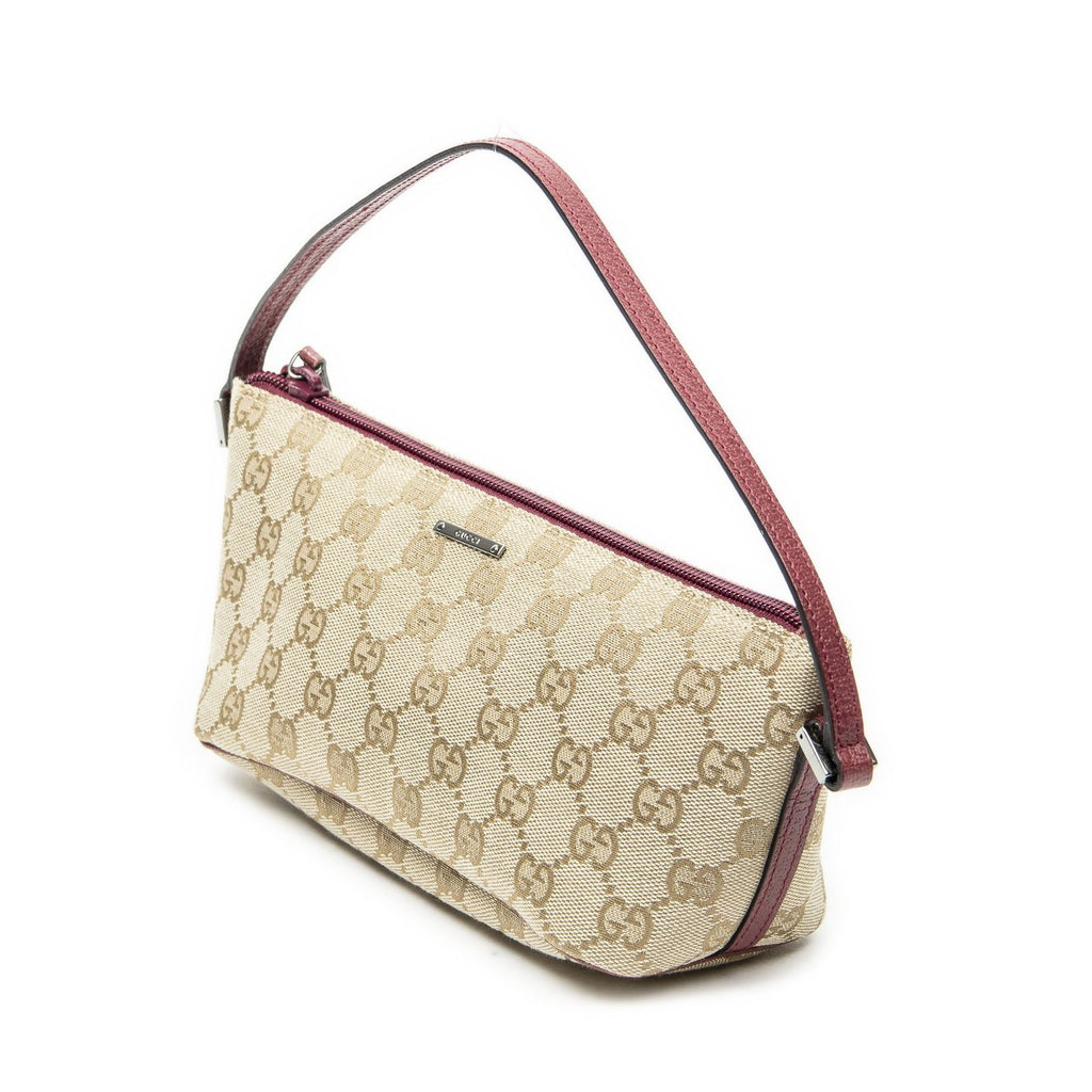 Gucci Pouch Beige Fuchsia GG Canvas — view 2