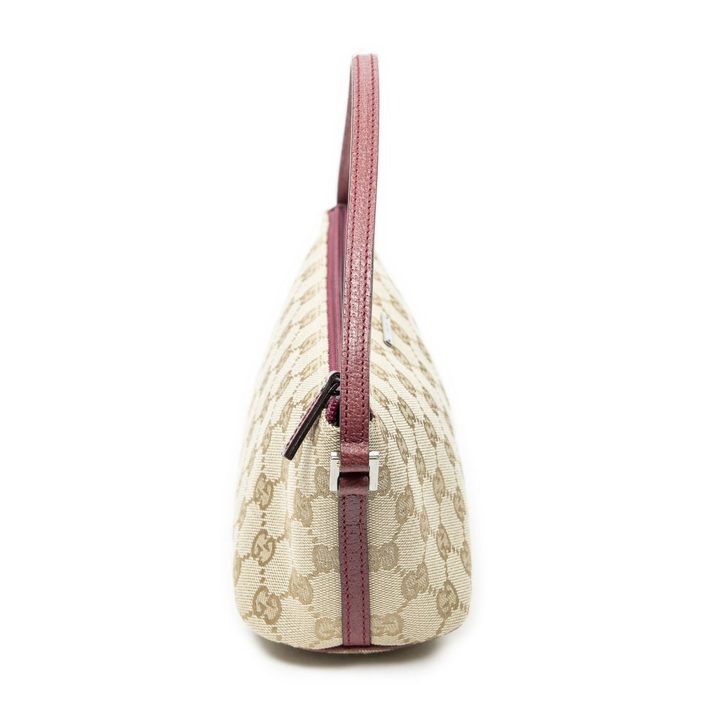 Gucci Pouch Beige Fuchsia GG Canvas — view 4