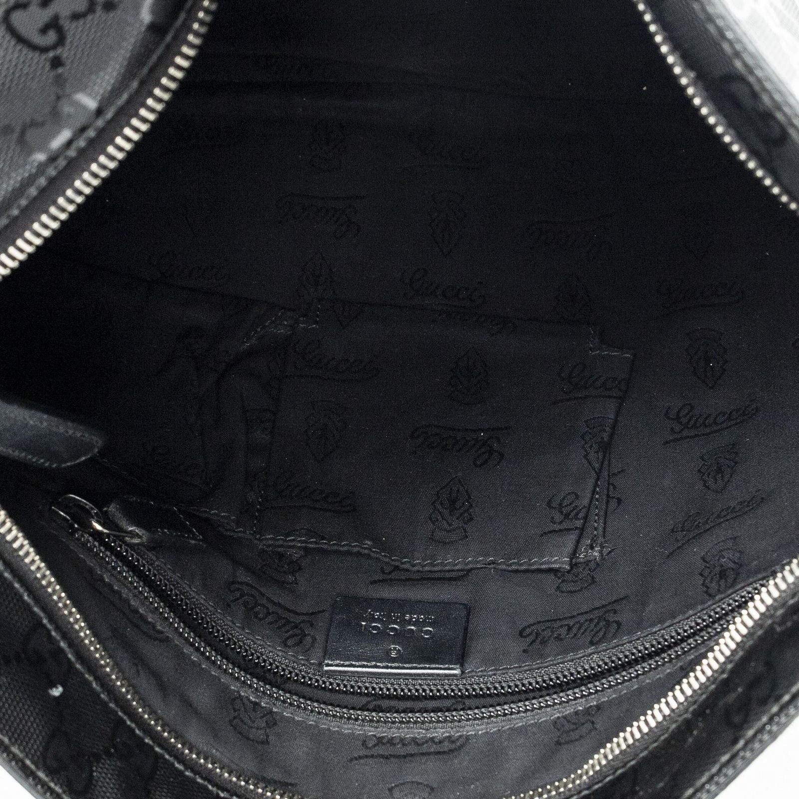 Gucci Web Media Messenger Black Guccissima Imprint Canvas — view 9