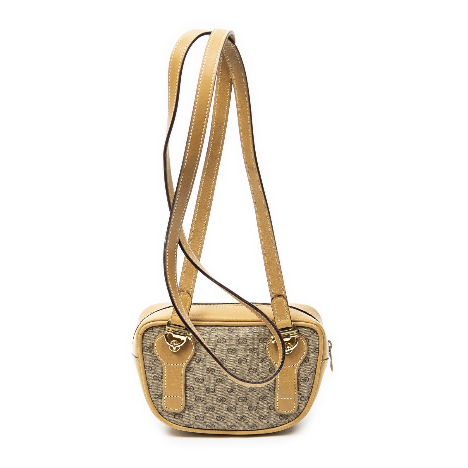 Gucci Vintage Mini Golf Crossbody Tan Micro Guccissima Canvas — view 5