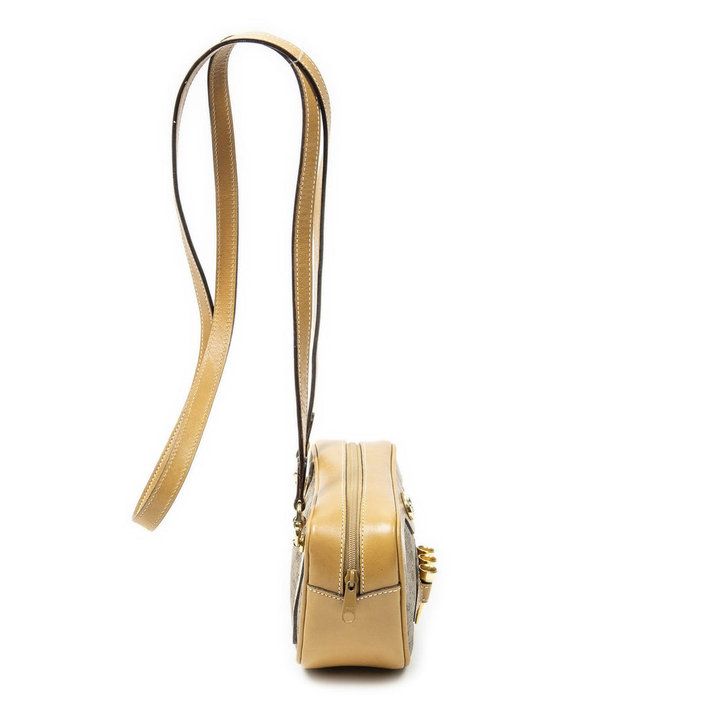 Gucci Vintage Mini Golf Crossbody Tan Micro Guccissima Canvas — view 4