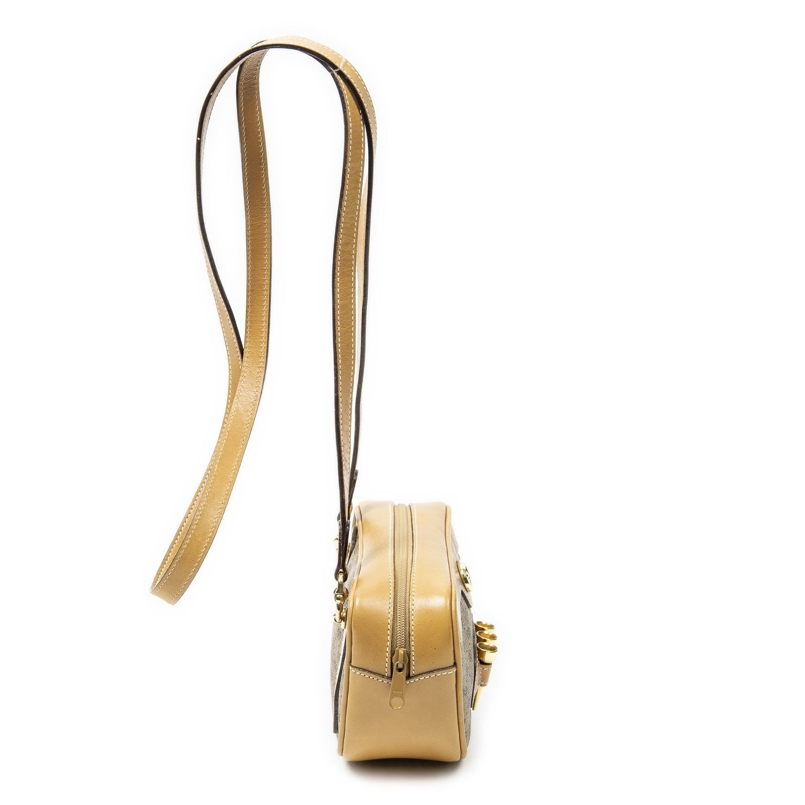 Gucci Vintage Mini Golf Crossbody Tan Micro Guccissima Canvas — view 4