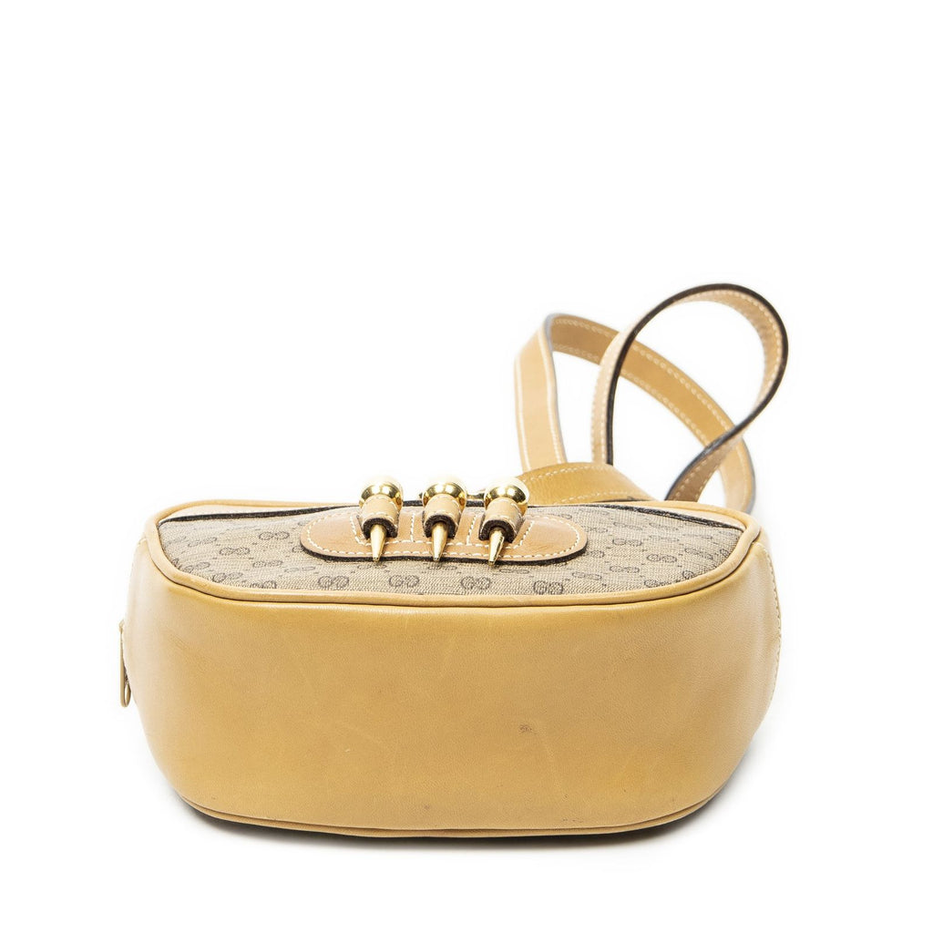 Gucci Vintage Mini Golf Crossbody Tan Micro Guccissima Canvas — view 6