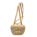 Gucci Vintage Mini Golf Crossbody Tan Micro Guccissima Canvas