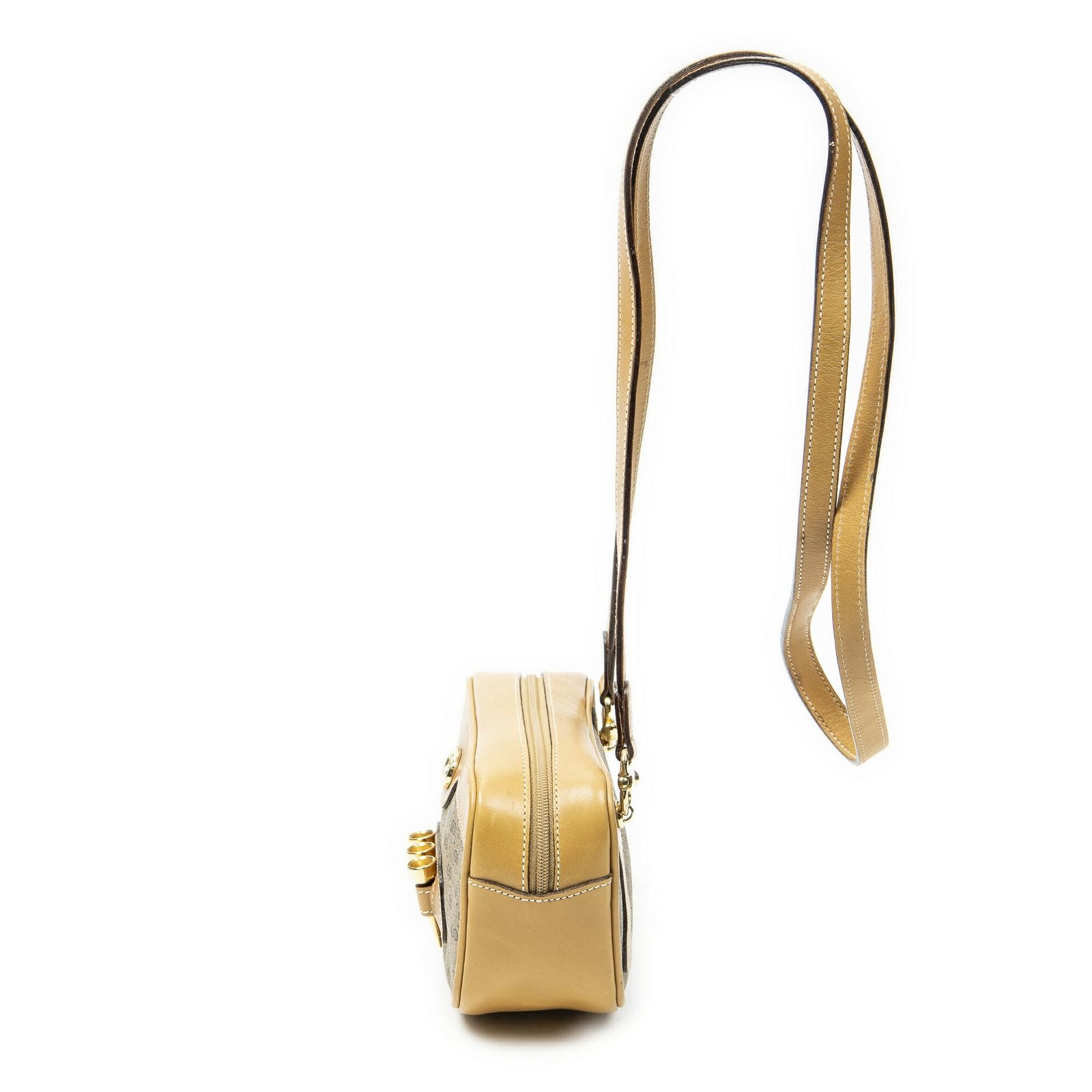 Gucci Vintage Mini Golf Crossbody Tan Micro Guccissima Canvas — view 3