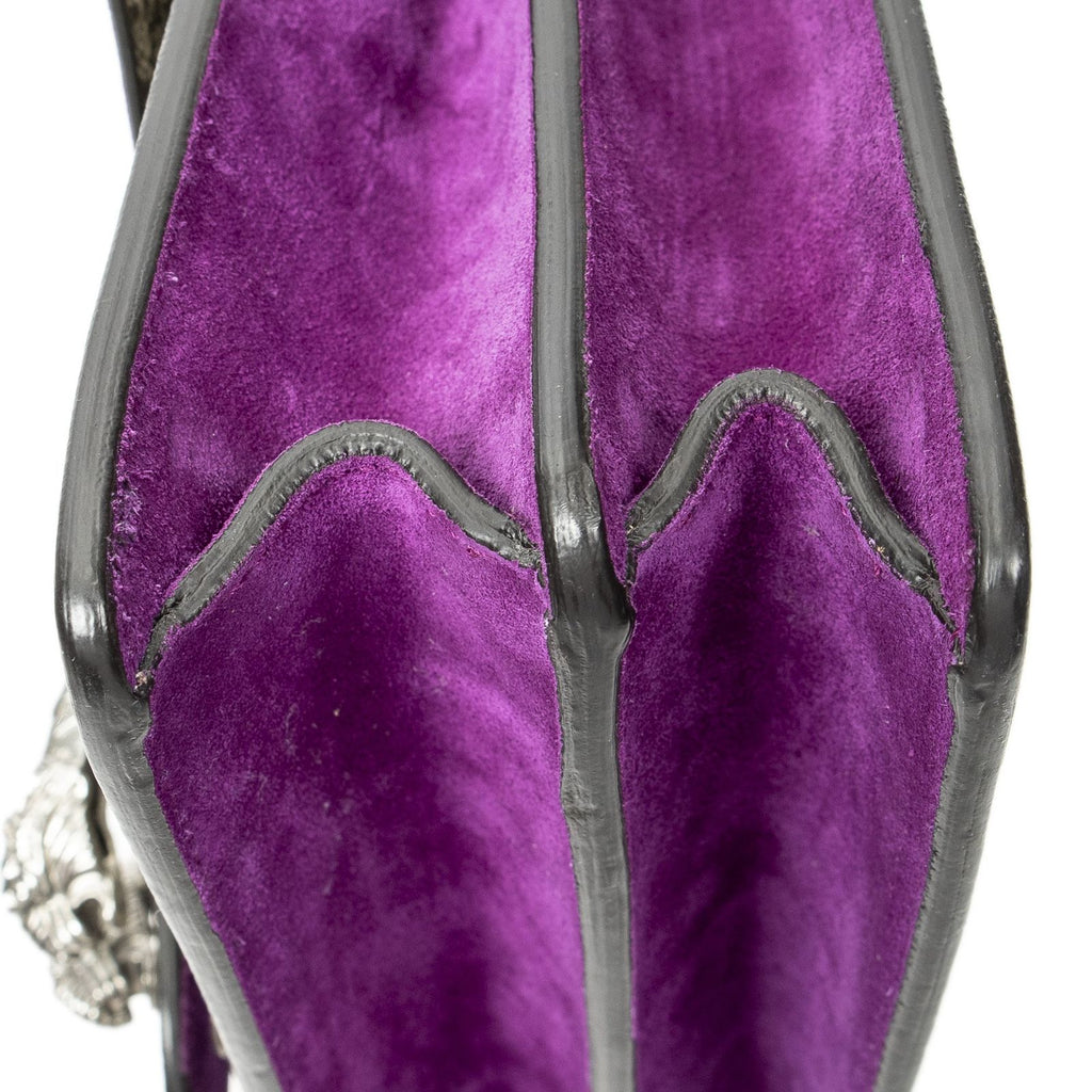 Gucci Tiger Dionysus Chain Crossbody Beige Purple Embroidery Supreme Canvas — view 8