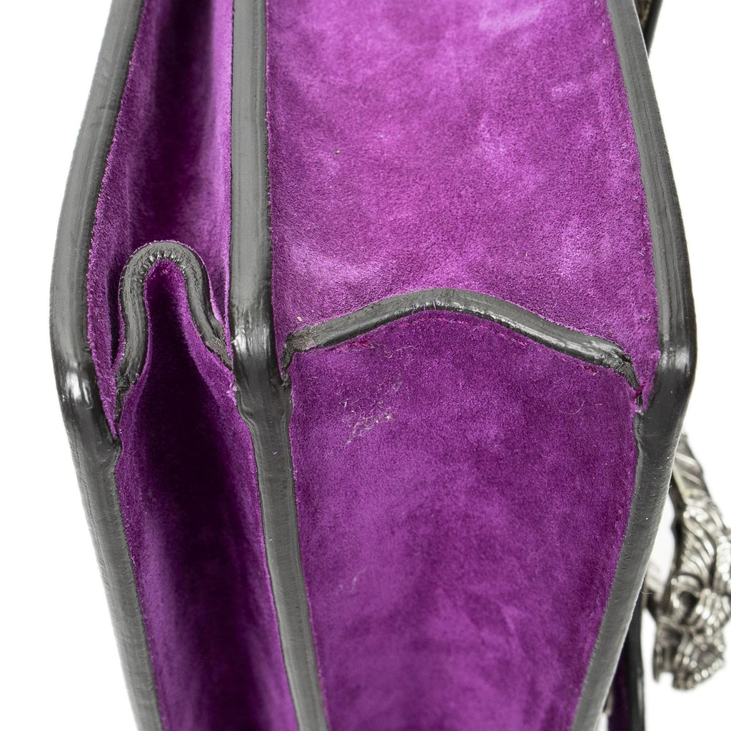 Gucci Tiger Dionysus Chain Crossbody Beige Purple Embroidery Supreme Canvas — view 7