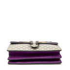 Gucci Tiger Dionysus Chain Crossbody Beige Purple Embroidery Supreme Canvas — view 6