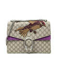 Gucci Tiger Dionysus Chain Crossbody Beige Purple Embroidery Supreme Canvas