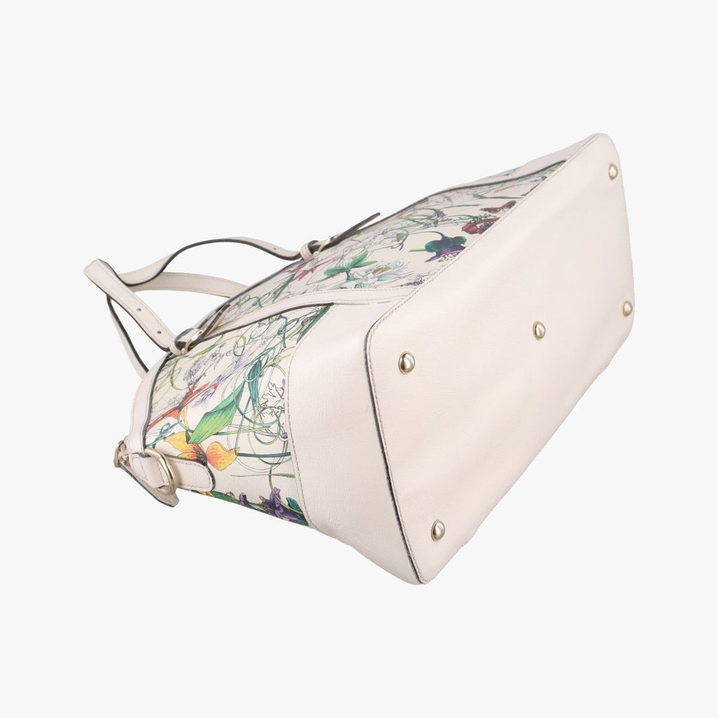 Gucci Nice Flora White Multi Leather Handbag — view 5