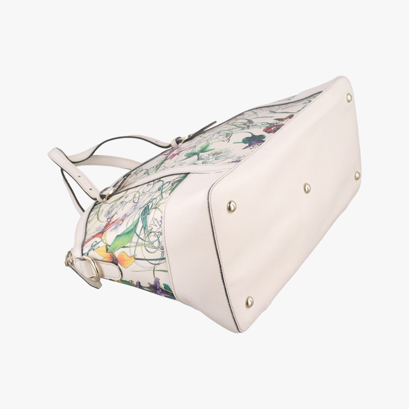 Gucci Nice Flora White Multi Leather Handbag — view 5