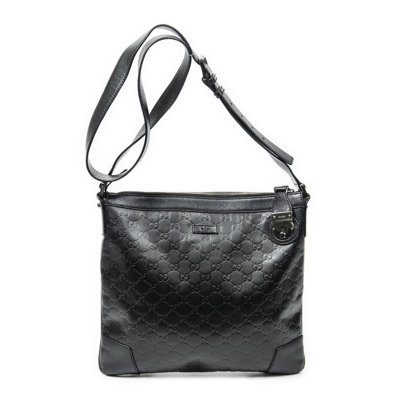 Gucci Zip Messenger Black Guccissima