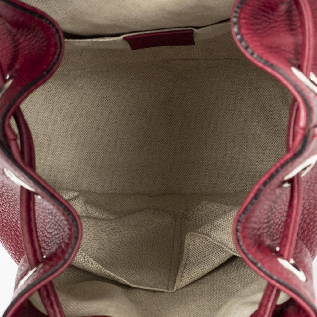 Gucci Bamboo Backpack Tassel Fuchsia Grain Calf Skin Leather — view 9