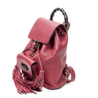 Gucci Bamboo Backpack Tassel Fuchsia Grain Calf Skin Leather — view 2