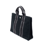 Hermes Fourre Tout Black Gray Toile Officier Tote — view 2