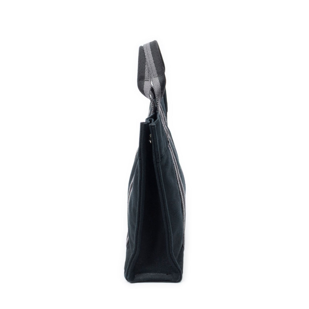 Hermes Fourre Tout Black Gray Toile Officier Tote — view 3